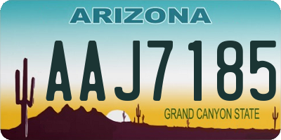 AZ license plate AAJ7185