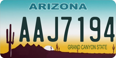 AZ license plate AAJ7194