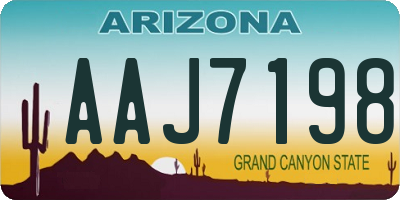 AZ license plate AAJ7198