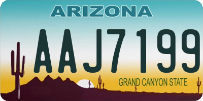 AZ license plate AAJ7199