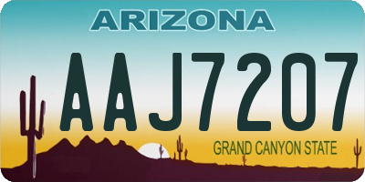 AZ license plate AAJ7207