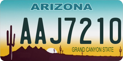 AZ license plate AAJ7210