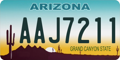 AZ license plate AAJ7211