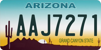 AZ license plate AAJ7271