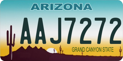 AZ license plate AAJ7272