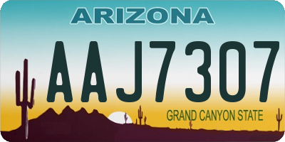 AZ license plate AAJ7307