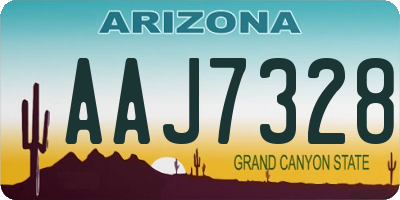 AZ license plate AAJ7328