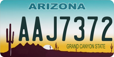 AZ license plate AAJ7372