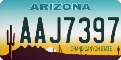 AZ license plate AAJ7397