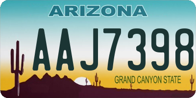 AZ license plate AAJ7398