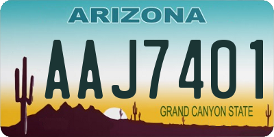AZ license plate AAJ7401