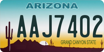 AZ license plate AAJ7402