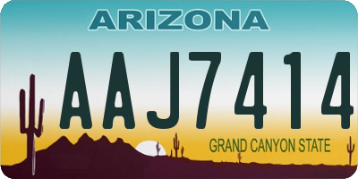 AZ license plate AAJ7414