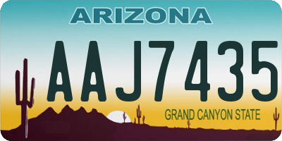 AZ license plate AAJ7435