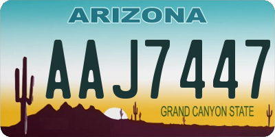 AZ license plate AAJ7447