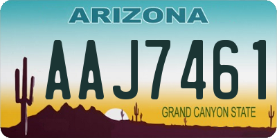 AZ license plate AAJ7461