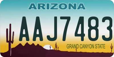 AZ license plate AAJ7483