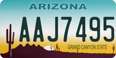 AZ license plate AAJ7495