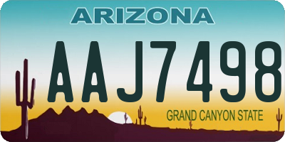 AZ license plate AAJ7498