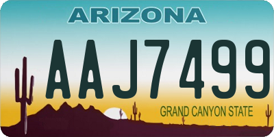 AZ license plate AAJ7499