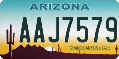 AZ license plate AAJ7579