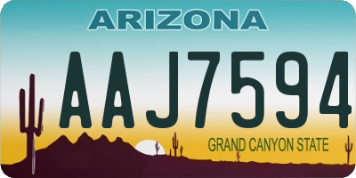 AZ license plate AAJ7594