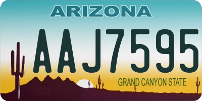 AZ license plate AAJ7595