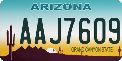 AZ license plate AAJ7609