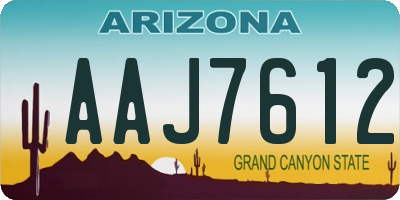 AZ license plate AAJ7612