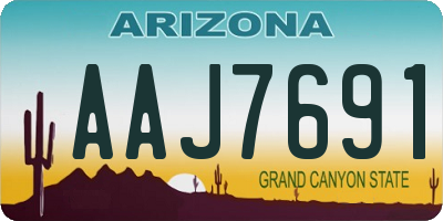 AZ license plate AAJ7691