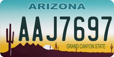 AZ license plate AAJ7697