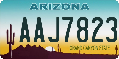 AZ license plate AAJ7823