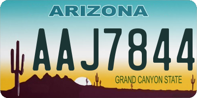 AZ license plate AAJ7844