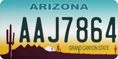 AZ license plate AAJ7864