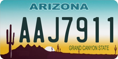 AZ license plate AAJ7911