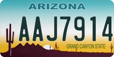AZ license plate AAJ7914