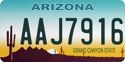 AZ license plate AAJ7916