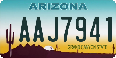 AZ license plate AAJ7941