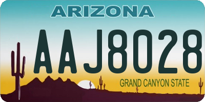 AZ license plate AAJ8028
