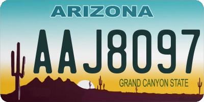 AZ license plate AAJ8097