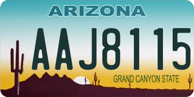 AZ license plate AAJ8115