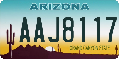AZ license plate AAJ8117