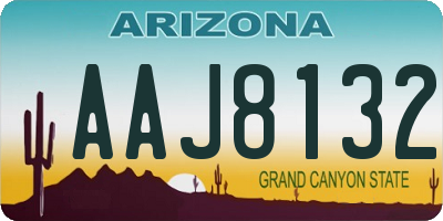 AZ license plate AAJ8132