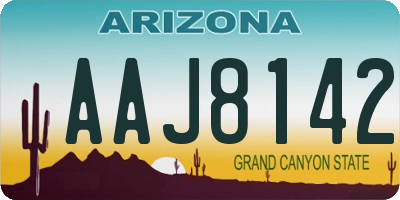 AZ license plate AAJ8142