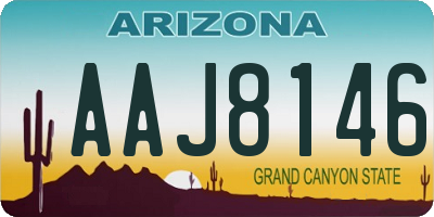 AZ license plate AAJ8146