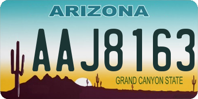 AZ license plate AAJ8163