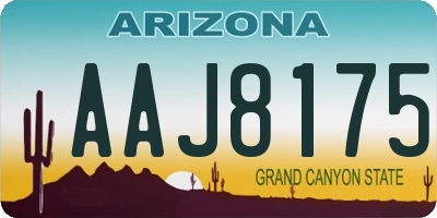 AZ license plate AAJ8175