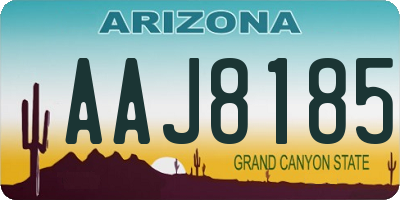 AZ license plate AAJ8185