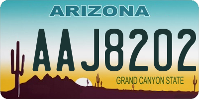 AZ license plate AAJ8202