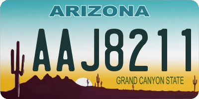 AZ license plate AAJ8211